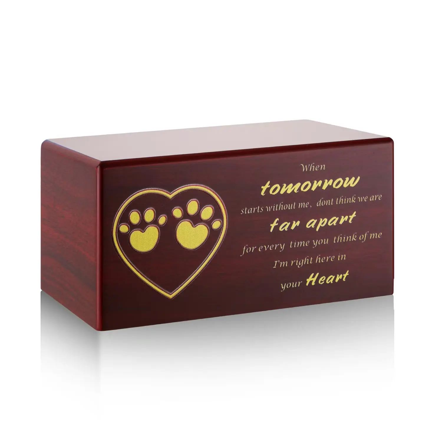 Manufacturer Wooden Pet Casket Box Cat Dog Burial Wooden Box Wooden Pet Animal Ash Box Memorial