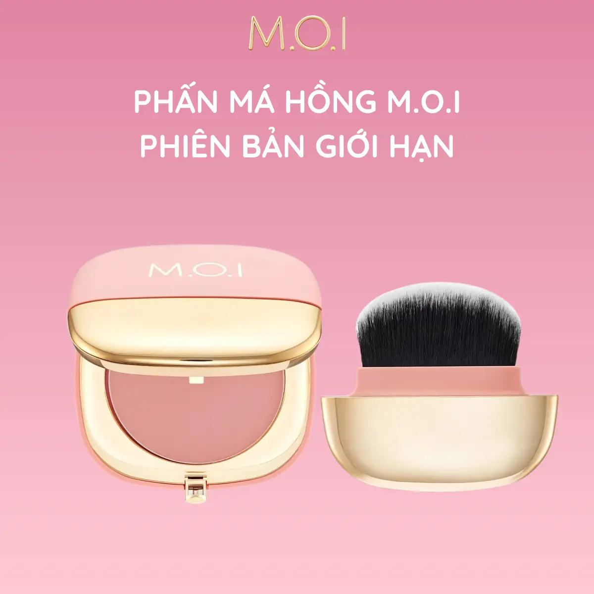 (Tặng tẩy tế bào chết cám gạo M.O.I) Phấn má hồng M.O.I phiên bản giới hạn Trang Điểm
