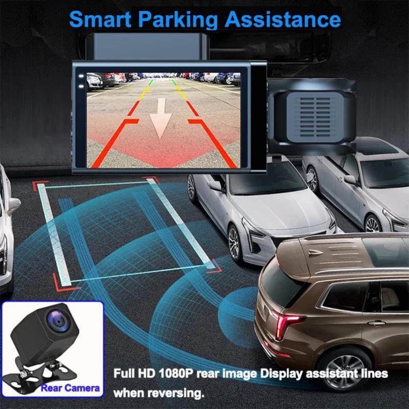 Product Introduction of 【24-hour shipping+free shipping+COD】 Dashcam Y18 Three Channels Car Dvr Front And Rear Camera Video Recorder Parking Night Version 38