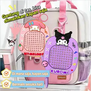 Mainan edukatif anak / papan gambar bola baja magnetik / gantungan kunci kartun / alat penghilang stres