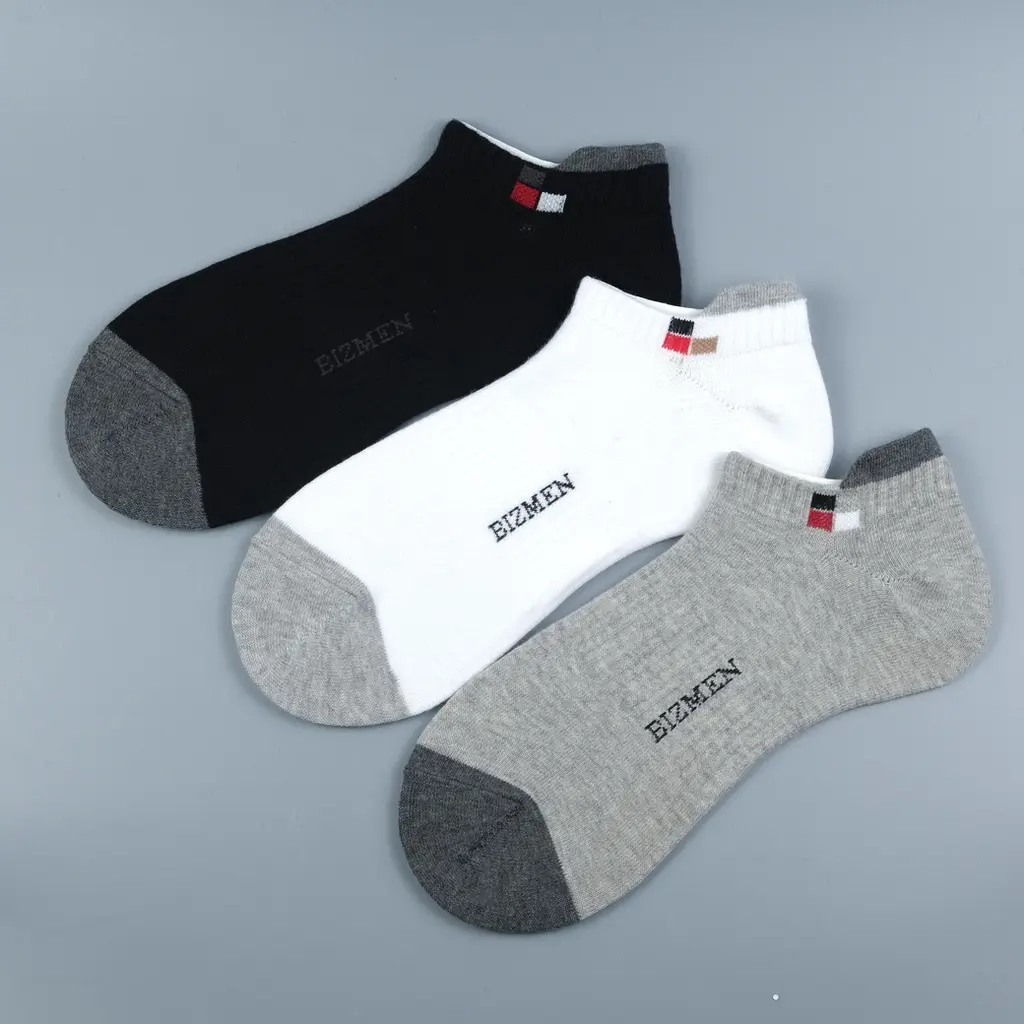 Tất Nam Cổ Thấp Công Sở Cotton Kháng Khuẩn Khử Mùi Bizmen – CSP07