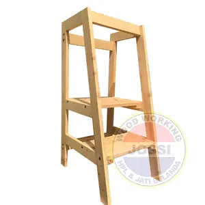 Helper Tower Kitchen Step and Learning Stool / Tangga Bantu Kokoh Anak Kayu Jati Belanda Kayu