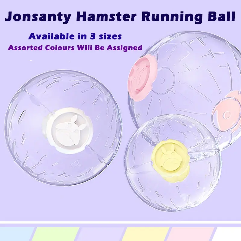 Jonsanty Hamster Running Ball Toy 3 Sizes Assorted Colours Exercise Gym Accessories
