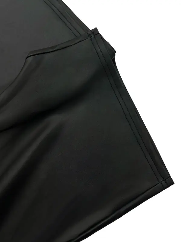 Women's Solid Color PU Leather Shorts, Casual Comfy Skinny Shorts for Summer, Ladies Bottoms for Daily Wear 7