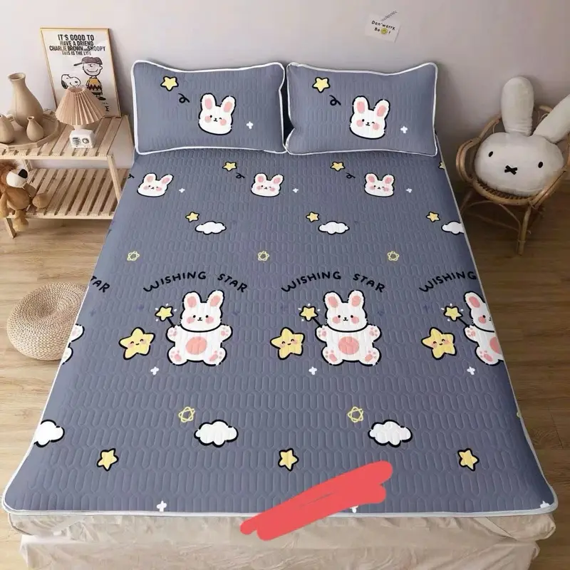 [ tặng kèm 2 vỏ gối] chiếu điều hòa Trần bông họa tiết siêu xinh 5