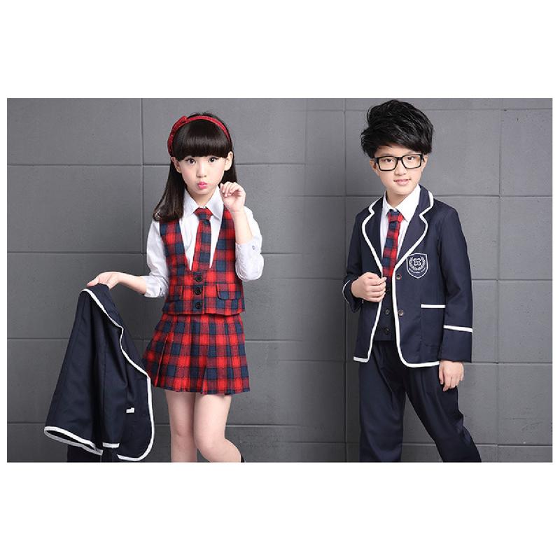 Product Introduction of Children's Spring and Autumn Elementary School Uniform Set College Style Class Uniform Boys and Girls Kindergarten Uniform Graduation 17