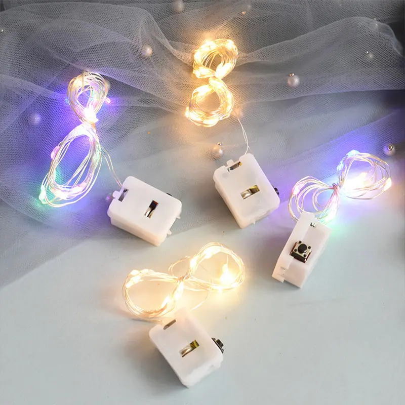 Christmas Glowing Garland Light Wire Battery Operated  String Light Christmas Party Decoration Home Patio