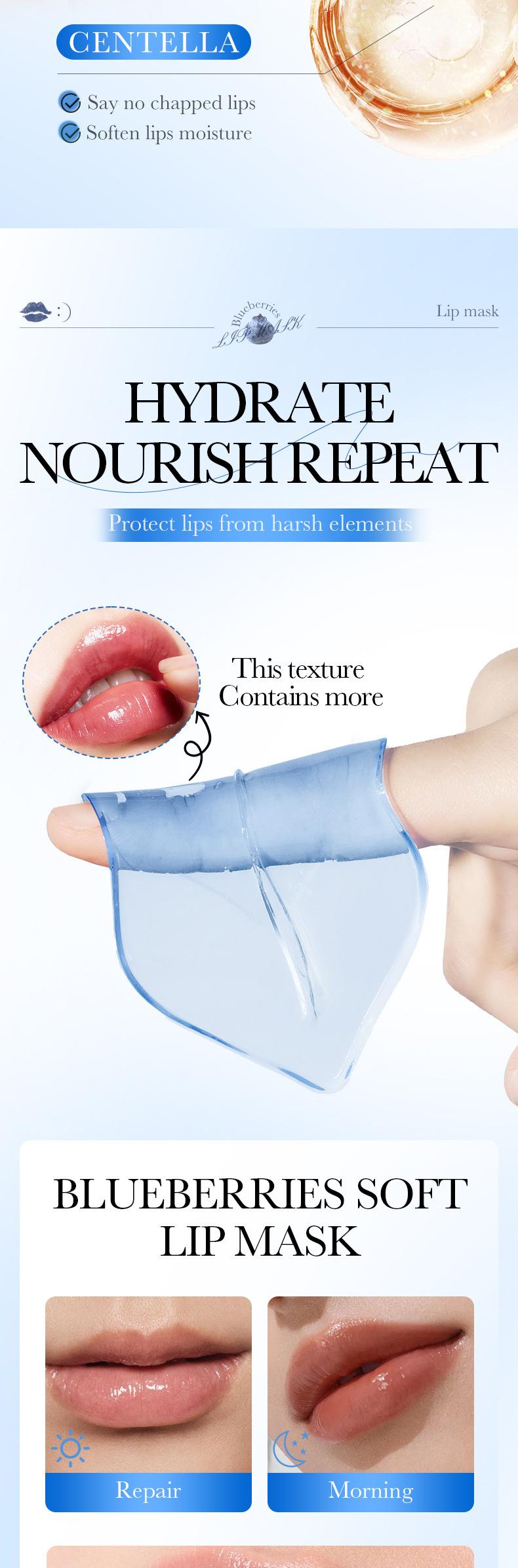 Product Introduction of Mặt Nạ Ngủ Dưỡng Ẩm Cho Môi Việt Quất Mặt Nạ Môi Dạng Thạch Cải Thiện Đường Viền Môi Skincare 5