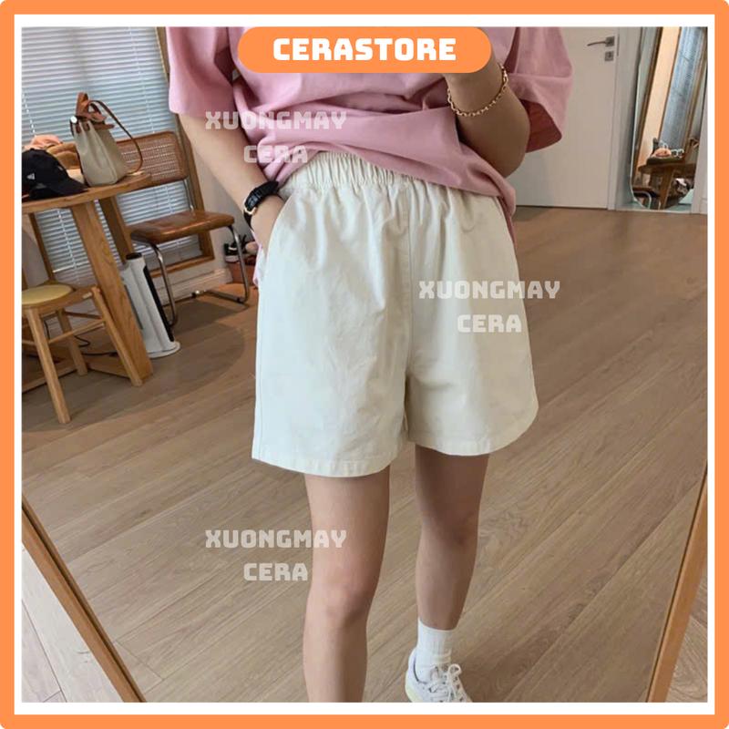 [DEAL MỞ BÁN] Quần Short Nữ Kaki Bassic Có Túi Cạp Cao Lưng Chun Co Dãn Thoáng Mát Mùa Hè 3