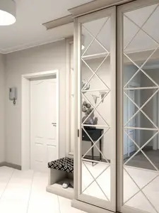 Cermin Segitiga Ukuran 30cm Tebal 2mm / Kaca Cermin Moulding Dinding Rumah Minimalis, Kaca Cermin Lemari, Pintu dll ASLI KACA 100%