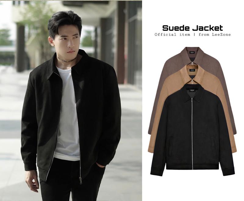 Áo khoác Da lộn nam LeeZone cao cấp | Da lộn khóa kéo Menswear Jacket