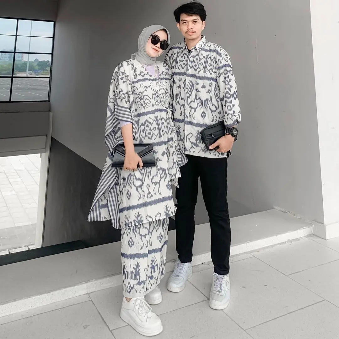 (READY STOCK) SET BAJU COUPLE SET BAJU KONDANGAN DRESS VESYA TENUN GREY motif polos keluarga  panjang  sarimbit  pasangan  wanita  seragam Pendek Katun Setelan  Gamis  Dewasa  Batik Atasan Kain