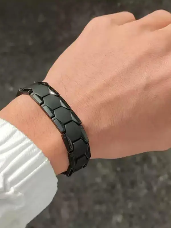 Men's Boho Style Magnetic Bracelet, Fashionable Alloy Bracelet for Party, Daily Clothing Decor, Trendy All-match & Exquisite Jewelry for Birthday Gift, Stackable Bracelets 8