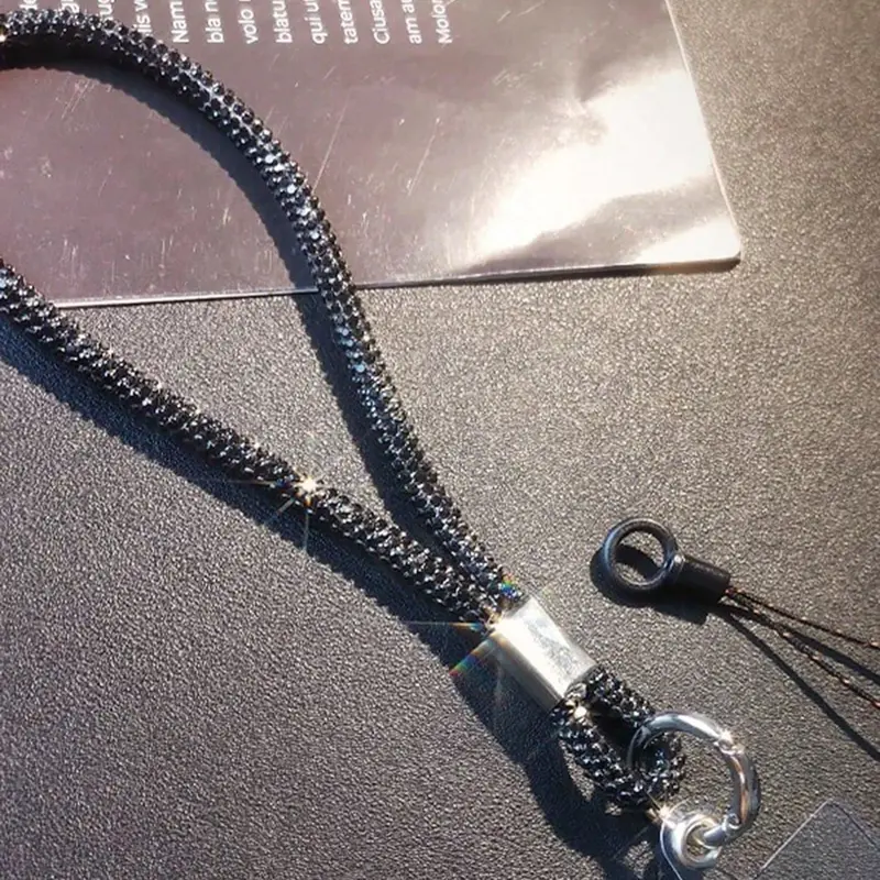 Rhinestone Decorated Phone Lanyard, Fashionable Phone Lanyards, Durable Short Phone Charm for Women, Phone Accessories for Daily Use 7