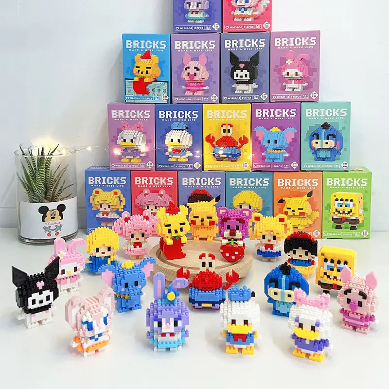 LELE Nano Block Kartun Mini Bricks Kotak Mainan Balok Susun Mainan Anak Edukasi DIY 3DPuzzle Toys 4