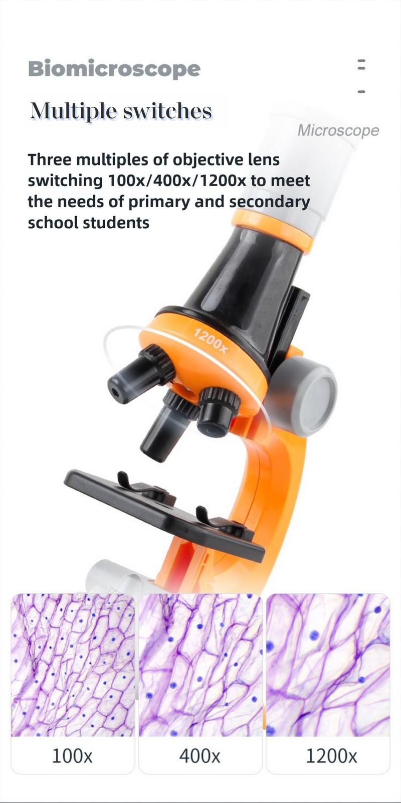 Product Introduction of Kids Microscope Toy for Elementary School Students,Children's Microscope for Science Experiments 12