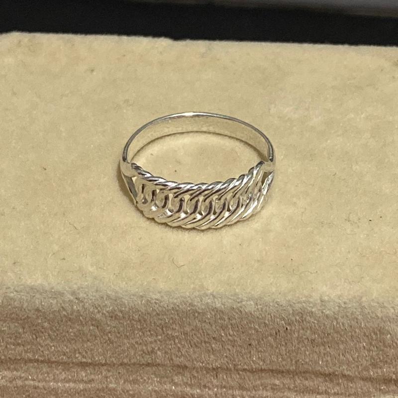 Cincin rantai dewasa bisa custom size perak murni 0