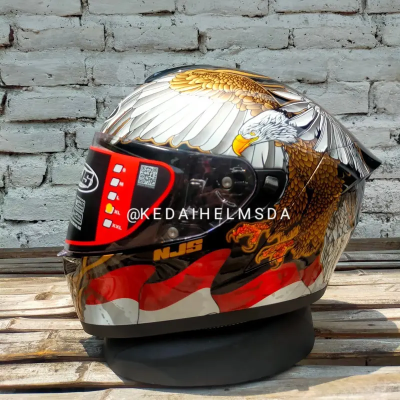 NJS ZX1 FULLFACE BLACK DOFF| BLACK GLOSSY |GARUDA |BARONG Motorcycle Visor 3