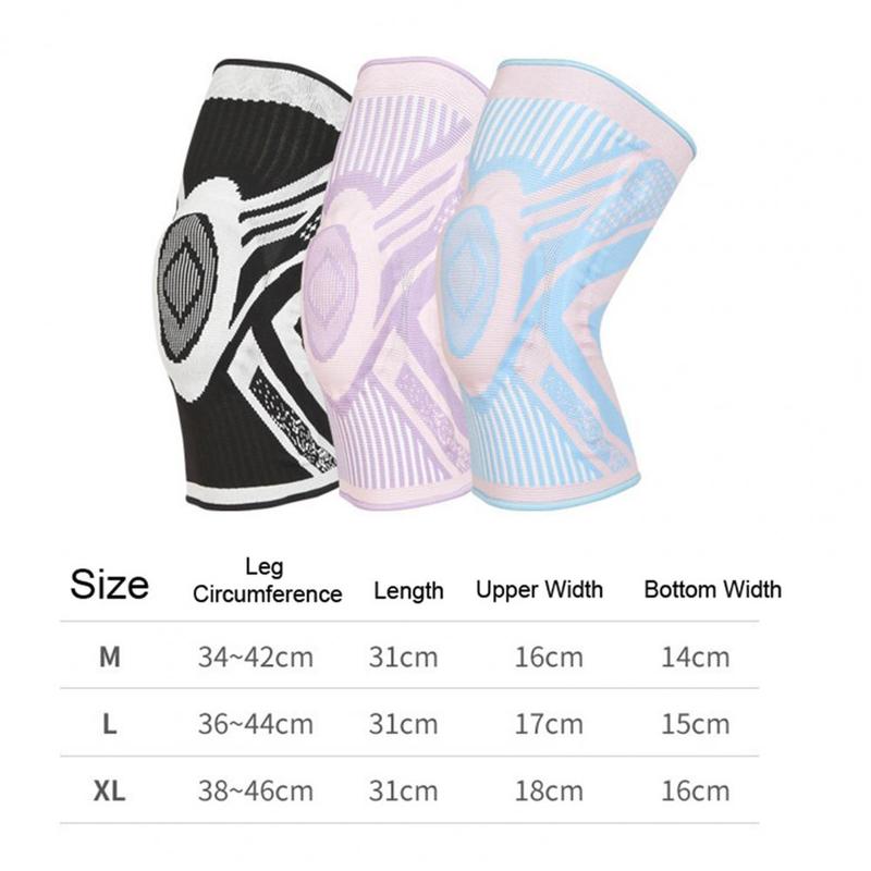 Product Introduction of 1PC High Nylon Fabric Knee Protector Anti-slip Knee Compression Sleeve for Healthcare Support 1