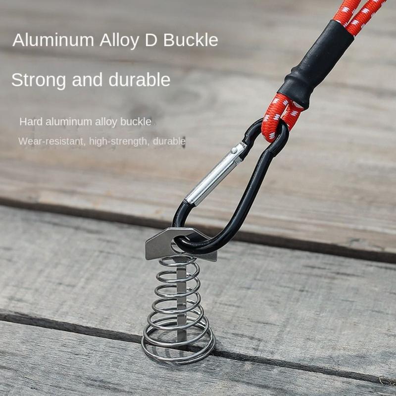 Móc Cố Định Độ Bền Cao, Dây Đàn Hồi Cao Su Và Sắt, Móc Lều, Dây Co Giãn Đàn Hồi, Móc Trả Lại, Thích Hợp Để Cắm Trại, Hàng Mới Về 6