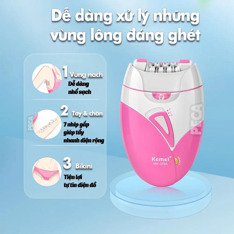 Product Introduction of Hair removal machine Kemei km-189a dedicated defeathering full-body, battery charger professional 7