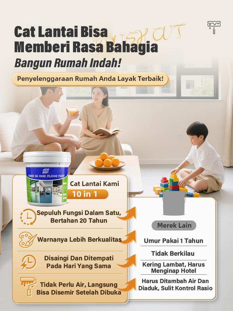 【Mengkhususkan diri dalam pernis selama 10 tahun】cat lantai epoxy 4 warna lantai semen cat lantai semen epoxy floor coating cat kolam cat keramik cat kamar mandi cat cat epoxy lantai cat kolam cat pelapis Biru Hijau