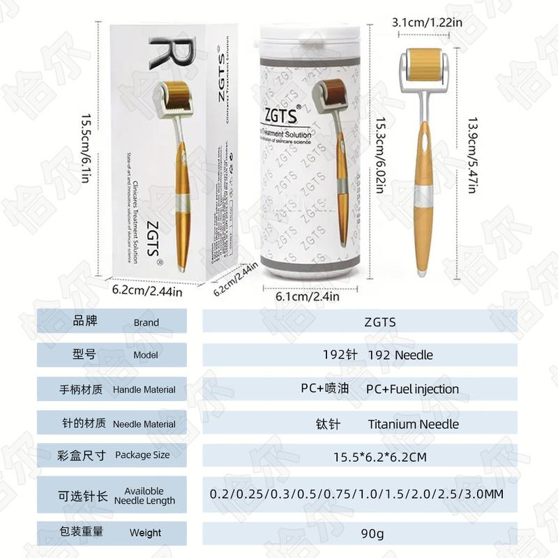 Product Introduction of Needle Rollers, zgts192, Water Light rollers, micro needles, import leather medicine, germ free, mechanical font size, made of titanium alloy, suitable for cross-border face 2