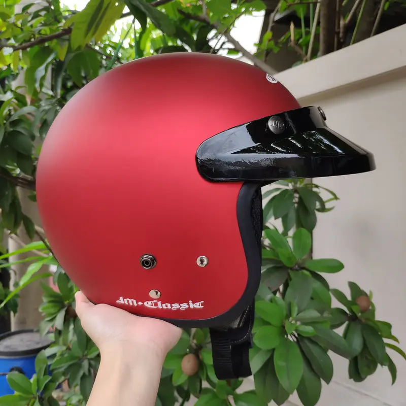 HELM BOGO RETRO DEWASA WANITA PRIA JM CLASSIC POLOS MARRON DOFF Motorcycle 2