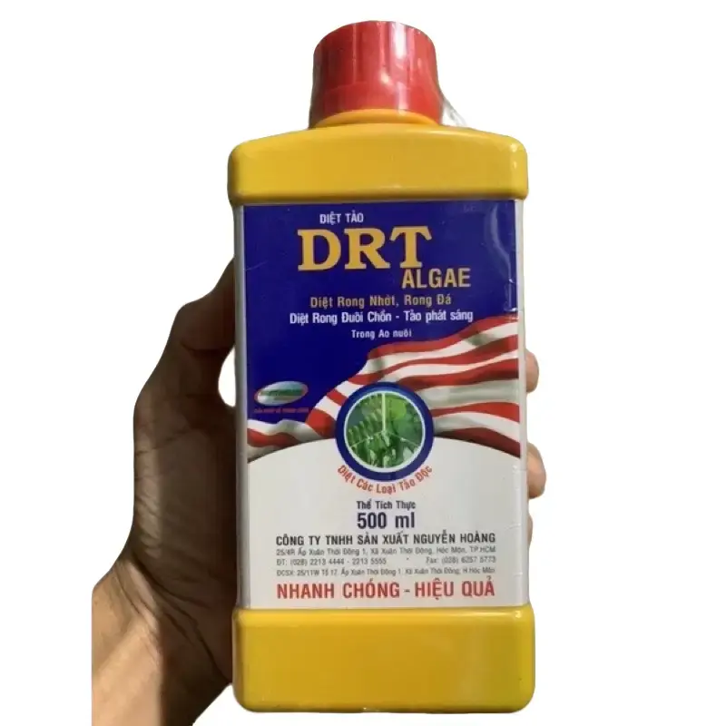 ￼Thuốc thủy sản DRT- Diệt tảo, diệt rong đuôi chồn, diệt tảo độc - tảo phát sáng trong ao tôm.