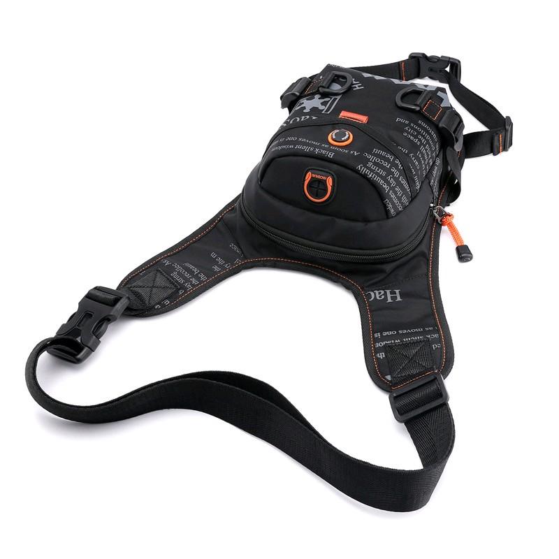 Tas Selempang Pria Sling bag Tas paha multifungsi Waistbag Hitam Pinggang 2