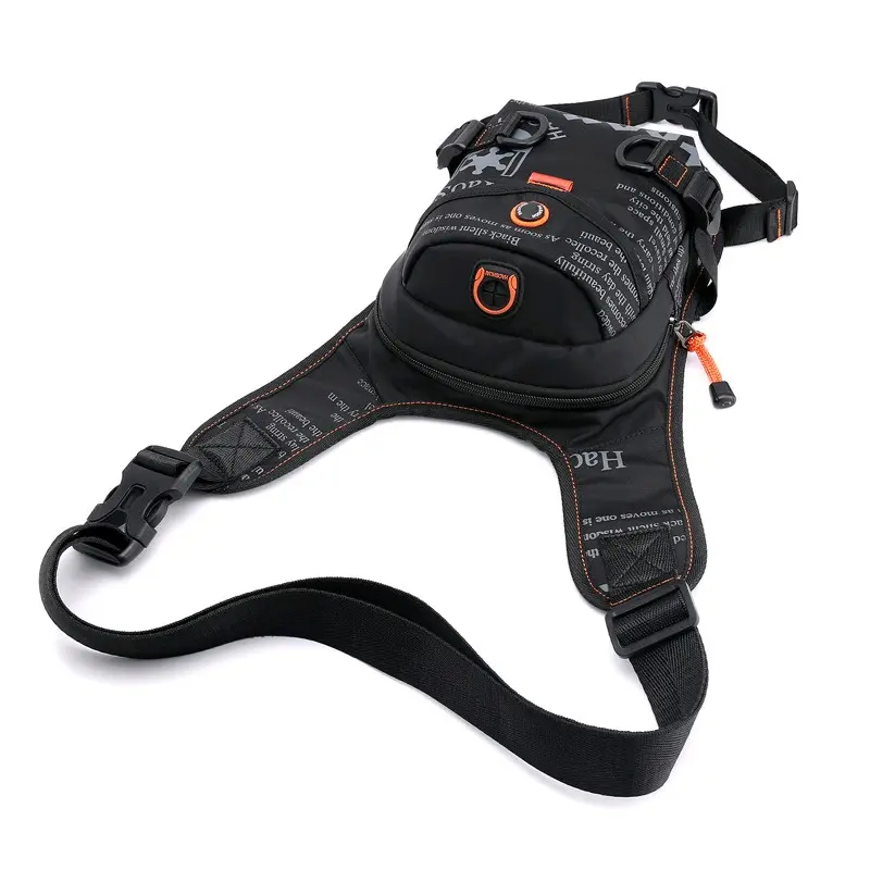 Tas Selempang Pria Sling bag Tas paha multifungsi Waistbag Hitam Pinggang 2