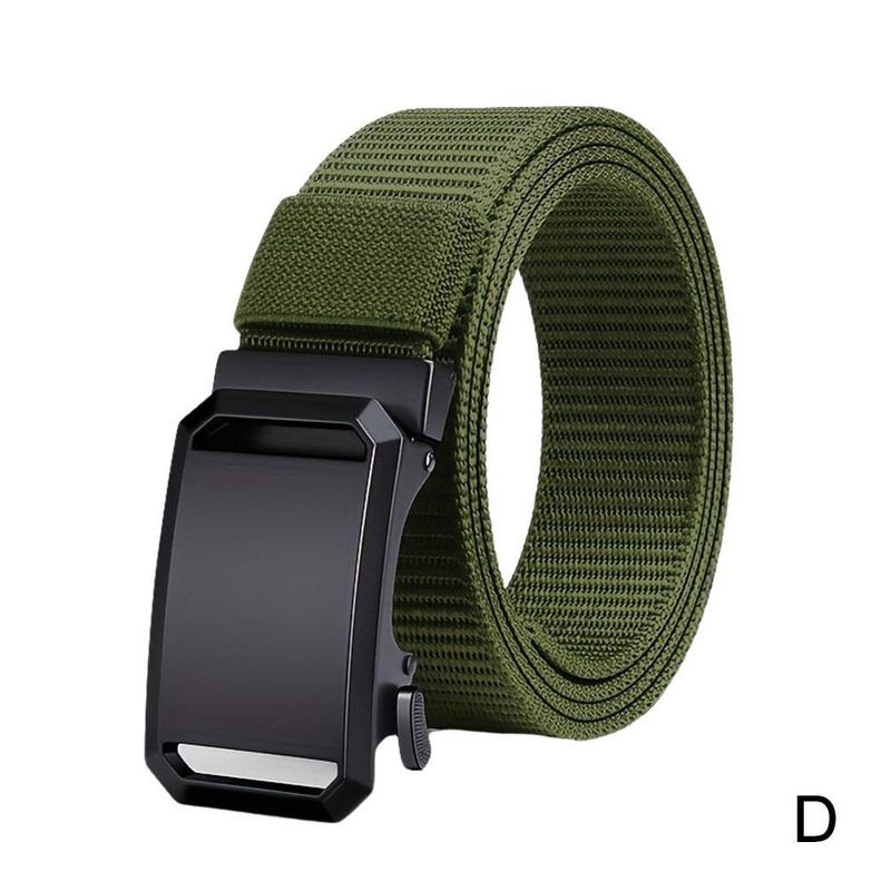 Product Introduction of Casual Men's Belt Canvas Belt Toothless Automatic Buckle Tactical Belt Training Belt Military I1M6 39
