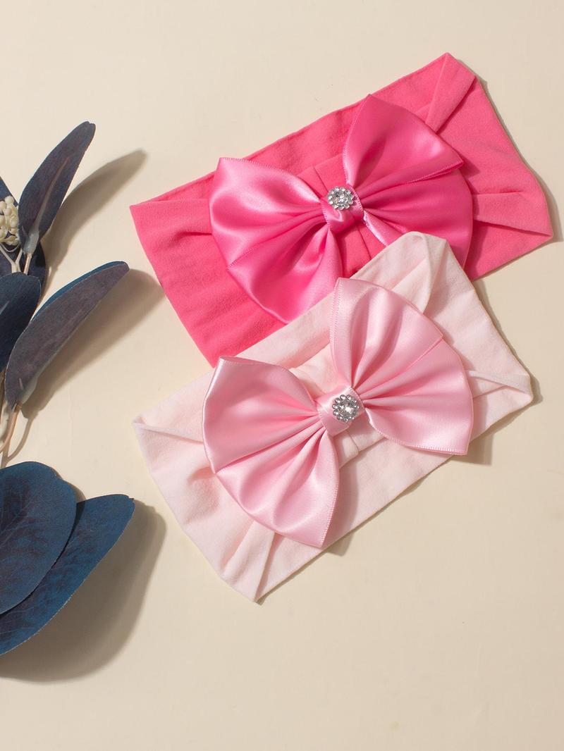 Product Introduction of Solid Color Bow Decor Hair Band, Cute Soft Hair Band for Baby Girls & Boys, Fashion Hair Accessories for Infant Toddler Kids 4