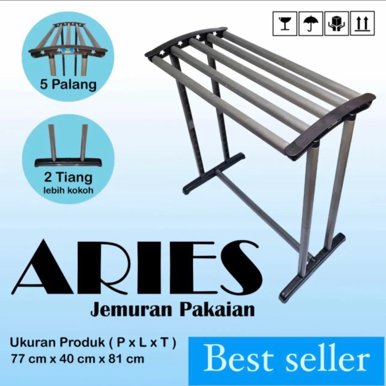 Jemuran Handuk Aries Kokoh / Jemuran Pakaian