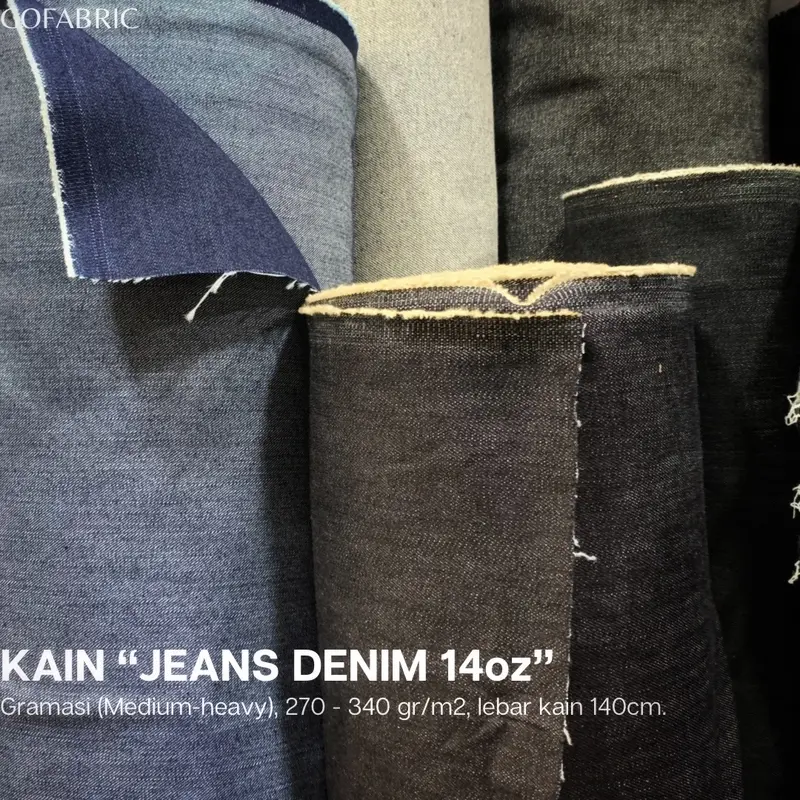 Bahan Jeans Jual Kain Denim Selvedge Wholesale 12oz Denim Fabric