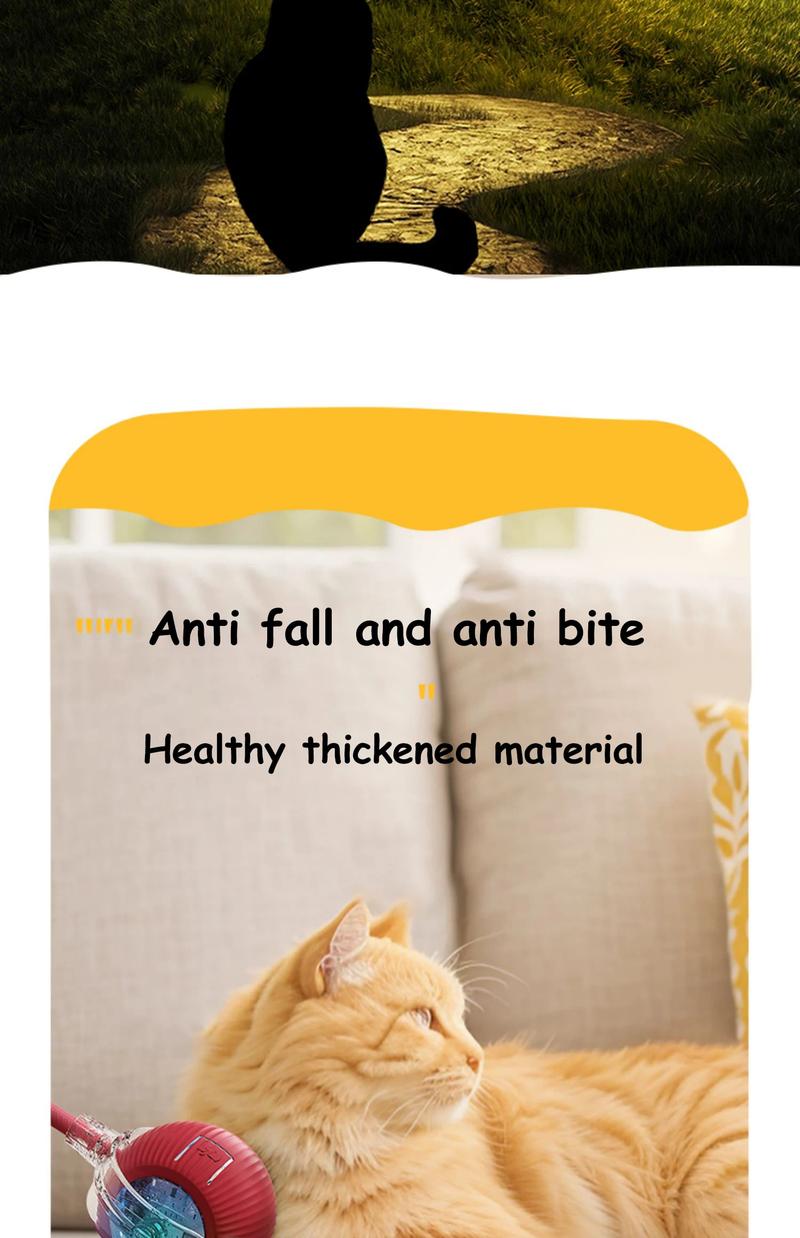 Product Introduction of New Cat Interactive Ball Toy Automatic Rolling Ball Faux Tail Rechargeable Smart Pet Electric Toy Dog Cat Training Imitate Mouse 30