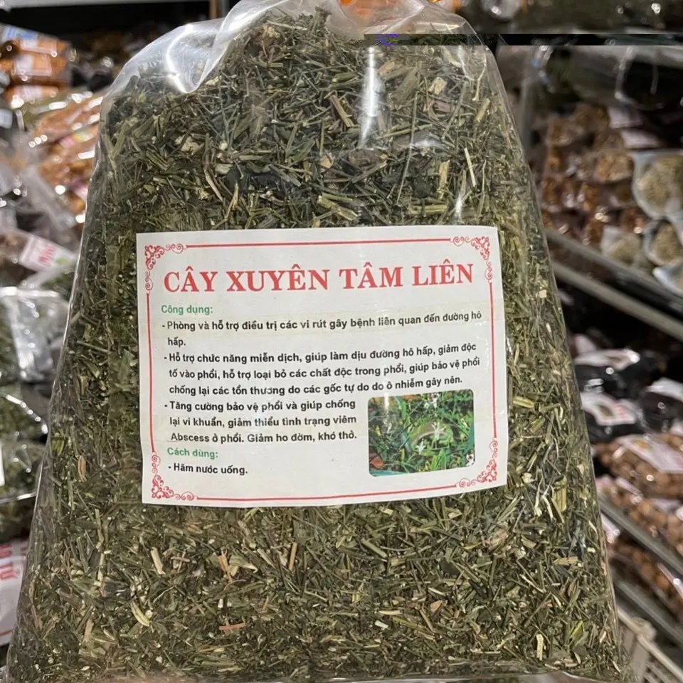 Cây Xuyên Tâm Liên Khô (1kg) Thảo Dược giúp giảm ho đờm, khó thở