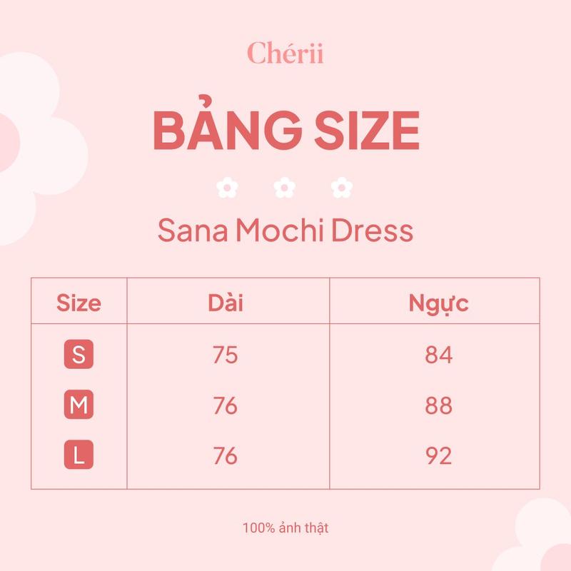 Product Introduction of Đầm Bí Họa Tiết Nơ Hồng - Sana Mochi Dress (Ảnh thật Chérii chụp) 0