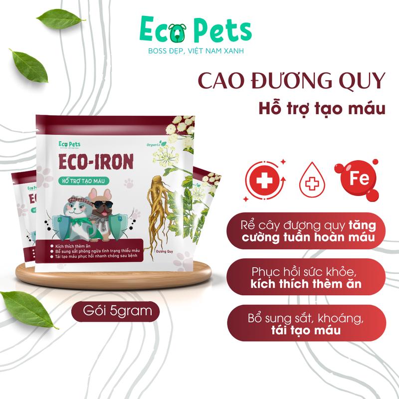 ECOPETS Thuốc bổ máu cho chó mèo ICO IRON siro hỗ trợ tái tạo máu kích thích ăn ngon bổ sung lysine khoáng cho thú cưng 5gr Chăm sóc hông & khớp Vietnam Vitamins & Supplements