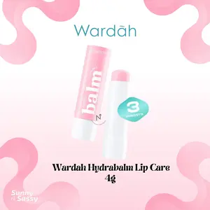 NEW! Wardah Hydrabalm Lip Care 4g - Pelembab Bibir Tahan Lama 12 Jam Dengan SPF 15 - Mengandung Petrolatum Murni 100%, Vitamin E - Bibir Tampak Sehat dan Tidak Pecah-Pecah - Base Lip Barrier Perawatan