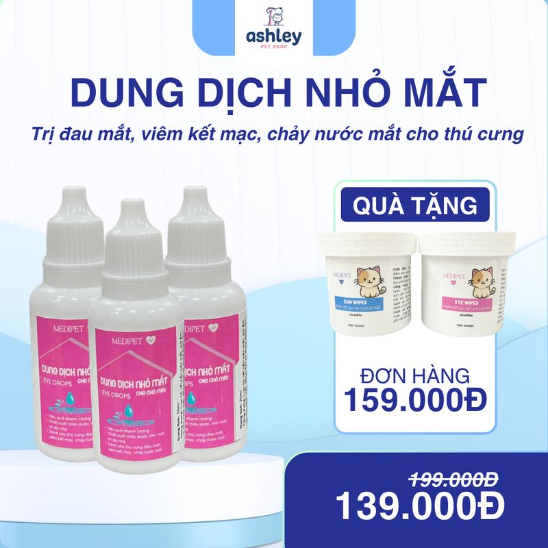 [ 2 lọ 10ml] Dung dịch nhỏ mắt cho chó mèo giảm chảy nước mắt, ngừa viêm kết mạc và đổ nghèn