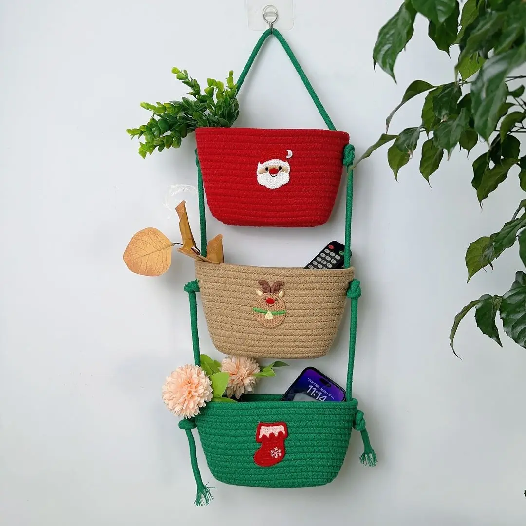 Giỏ Treo Đựng Đồ Ba Tầng Giỏ Đựng Đồ Treo Tường Sáng Tạo Mới Bộ Sưu Tập ...