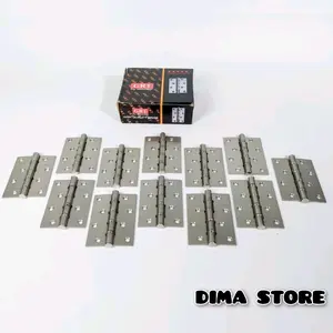 ( 12 biji ) 6 Pasang Grosir Engsel Jendela Pintu Rumah Minimalis Bahan Besi Crom Anti Karat