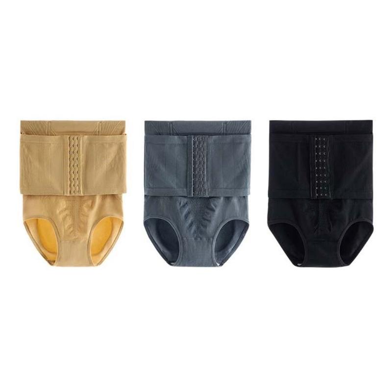 Product Introduction of Lingerie High Waist Postpartum Body Shapers Waist Trainer Belly Contracting Buckle Shapers Underpants Briefs Seamless Underwear Daily 14