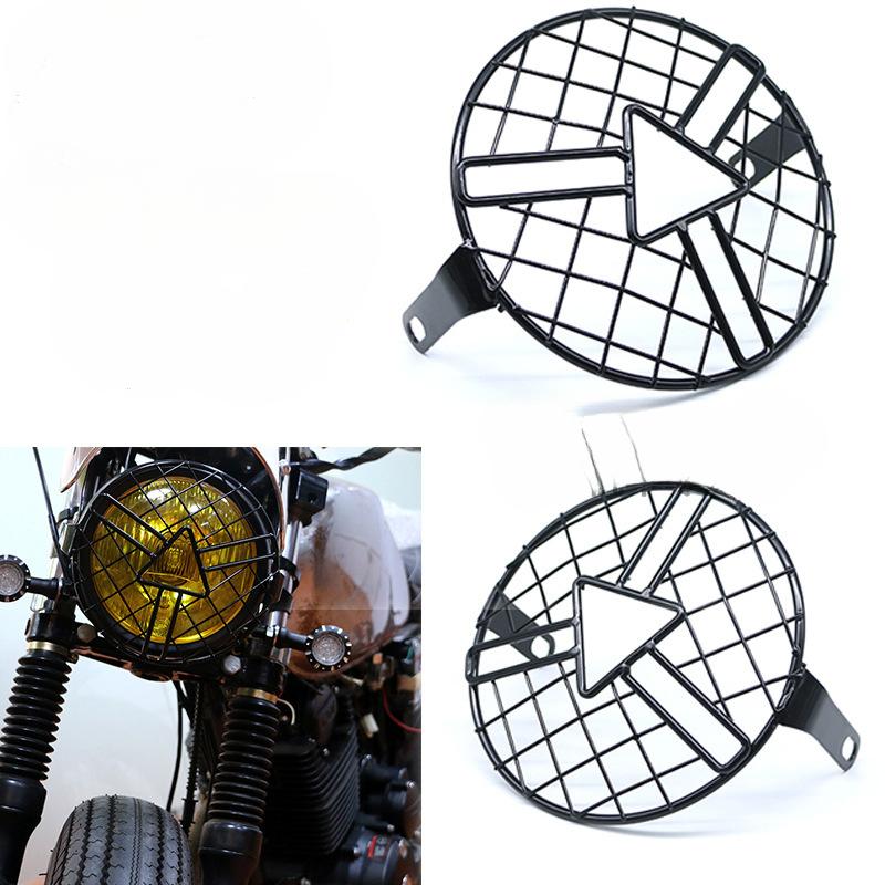 Product Introduction of Phụ Kiện Xe Máy, Tấm Chắn Gió Đèn Pha, Tấm Chắn Gió Sửa Đổi Cổ Điển, Vỏ Đèn Pha Mới, Vỏ Đầu Mũi Tên Lưới, Cho Đèn Pha Trước 0