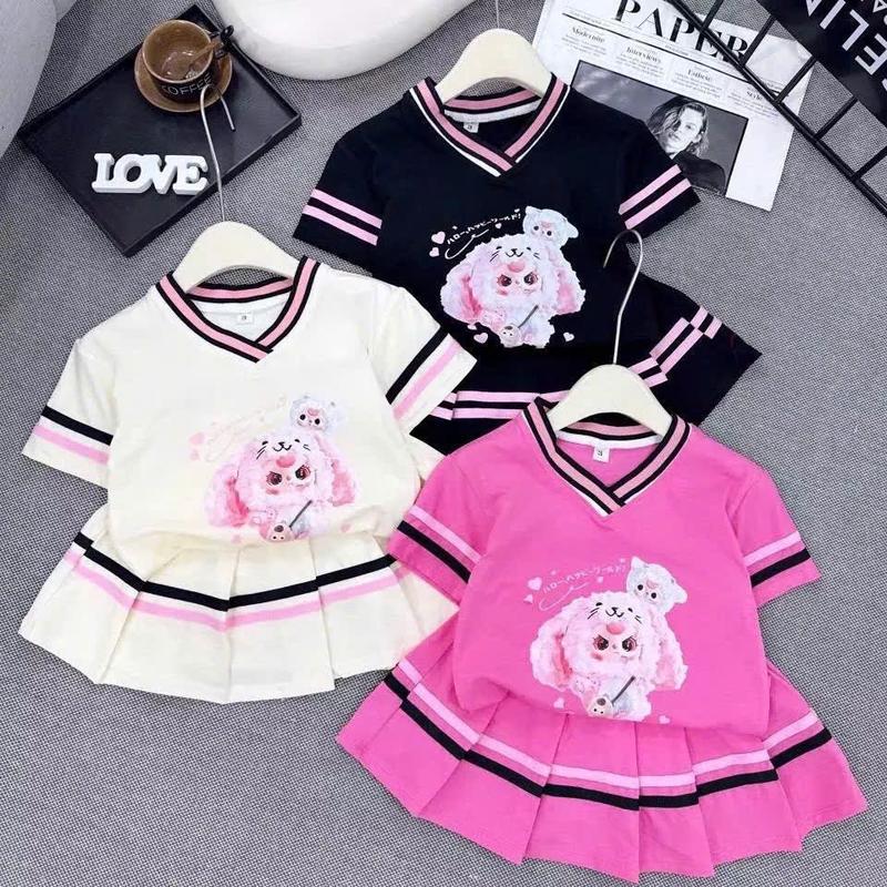 (COMBO 3 BỘ ) Váy Xếp Ly BABY THREE  Size 10-44kg Chất Liệu Thun Cotton Thoáng Mát Dành Cho Bé Gái  Dễ Thương (MS CS3)