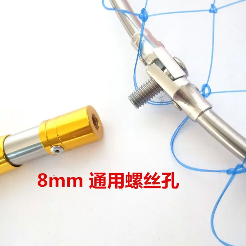 Lưới nhúng bằng thép không gỉ, Xingchenyu, Lưới đánh cá Có Thể Gấp Gọn Vị trí, Cần nhúng 3 M, Túi lưới gấp, Thiết Bị câu cá 7