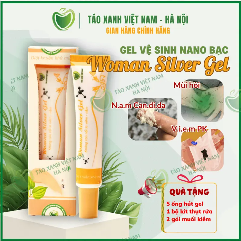 Gel Nano bạc Woman Silver Gel tặng 5 bơm   vệ sinh phụ nữ  Táo Xanh Việt Nam Hàng chính hãng 8