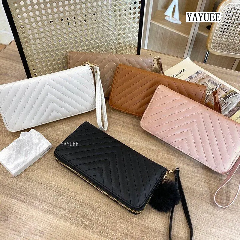Ví Dài Nữ, BLYJ028 #, Thiết Kế Hình Quả Bóng Nhồi Bông Cầm Tay Đa Chức Năng, Túi Nhỏ Thích Hợp Cho Nữ, Ví 2301 Hình Chữ Nhật Wallet 0