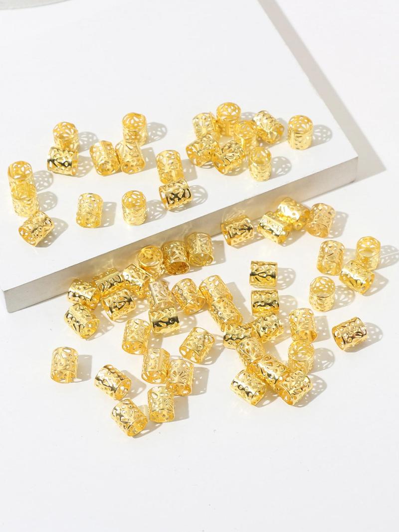 Product Introduction of 60pcs Gold Color Hair Rings For Braids, Punk Street Style Women's Hair Accessories For Festival 9